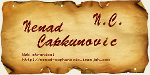 Nenad Čapkunović vizit kartica